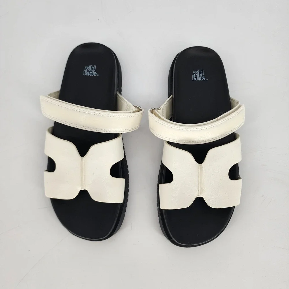 Wild Fable Womens Minimalist Chunky Slide Sandals Size 7 Casual Slip On Comfort